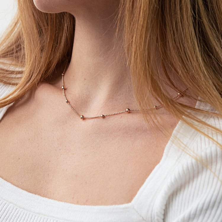 Кольє "Кульки" у червоному золоті кол02127 від ювелірного магазину Онікс - 3