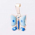 Срібна підвіска "Метелик" з емаллю 131000сб от ювелирного магазина Оникс - 1