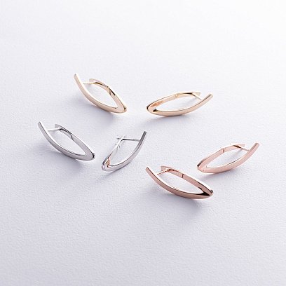 Серьги "Айрис" в желтом золоте с08501 №4