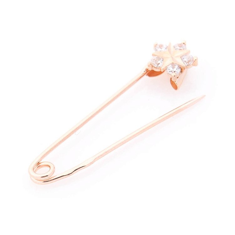 Булавка "Квіточка" (фіаніти) зак00201 від ювелірного магазину Онікс - 2