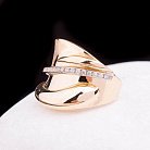 Золотое кольцо с фианитами к04316 от ювелирного магазина Оникс - 2