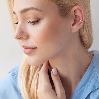 Срібна сережка - каффа 123212 №7