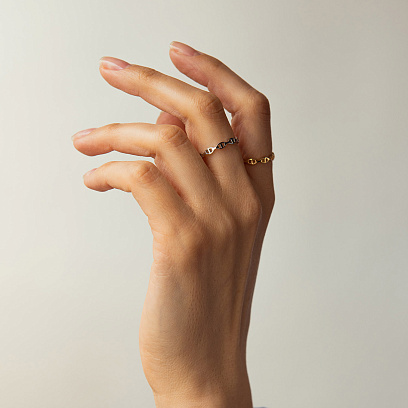 Кольцо "Helen" в желтом золоте mini к08432 №4