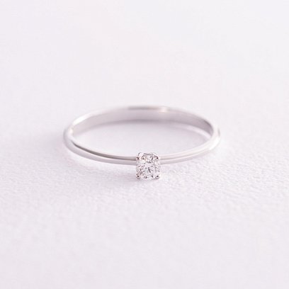 Помолвочное золотое кольцо с бриллиантом 228991121 №5