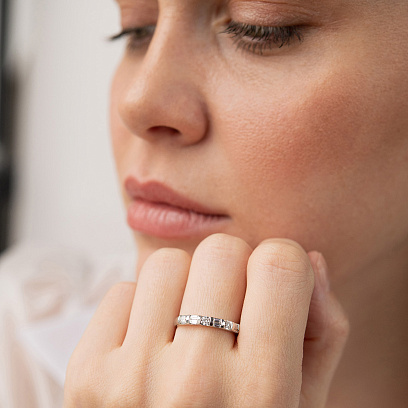 Золотое кольцо с бриллиантами кб0627ca №4