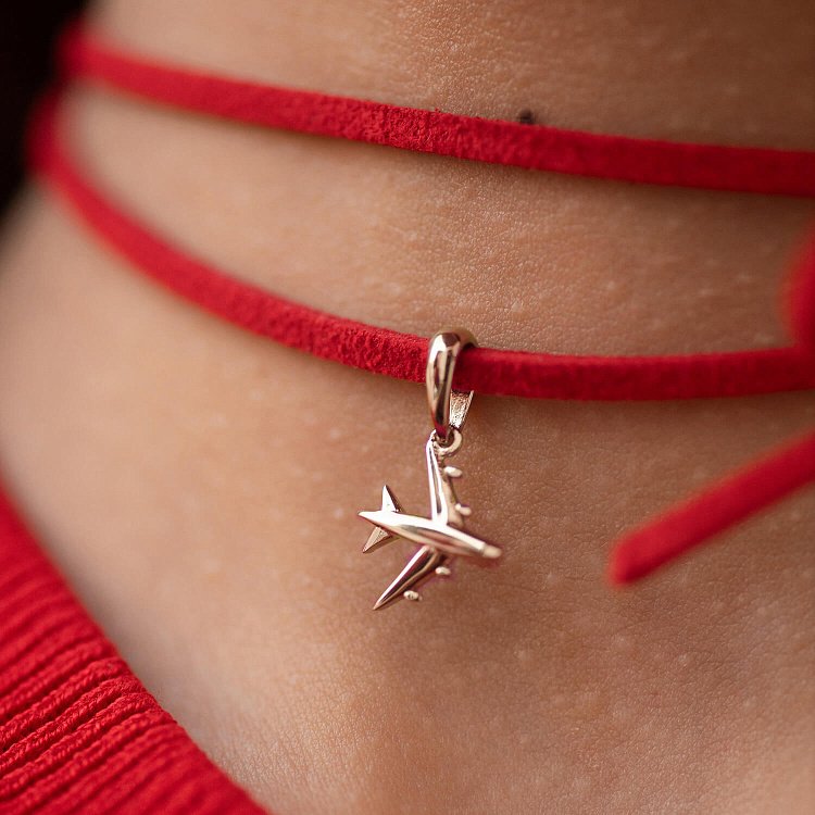 Кулон "Самолетик" в красном золоте п03776 от ювелирного магазина Оникс - 4