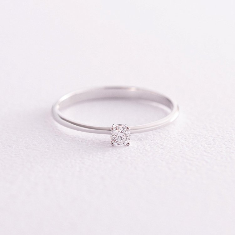 Помолвочное золотое кольцо с бриллиантом 228991121 от ювелирного магазина Оникс - 5