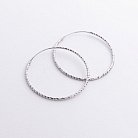 Сережки - кільця у сріблі 122970 от ювелирного магазина Оникс