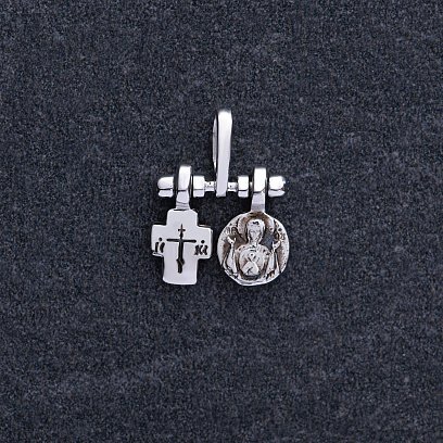 Золотая подвеска c крестиком и ладанкой п03791 №5