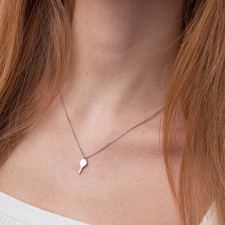 Кольє "Ключик" у білому золоті кол02120 від ювелірного магазину Онікс - 5