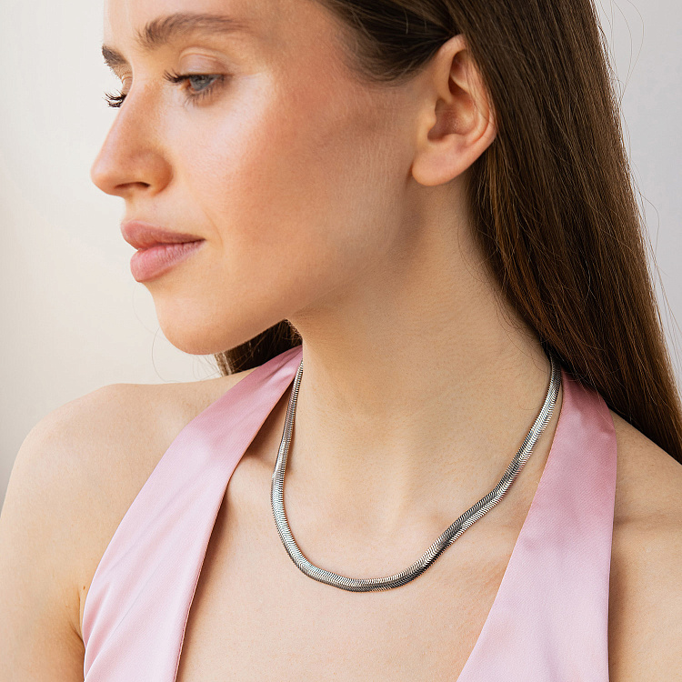 Серебряная цепочка (снейк) 6мм 15230-6 от ювелирного магазина Оникс - 1