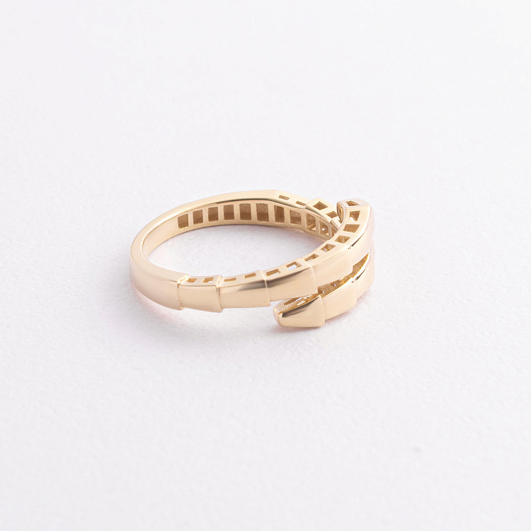 Кольцо "Змея" в желтом золоте к08308 от ювелирного магазина Оникс - 1