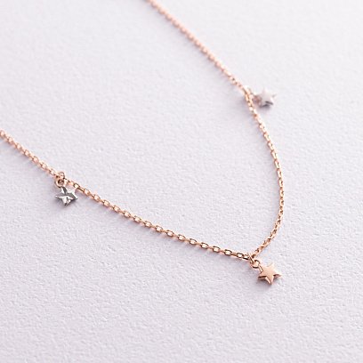 Золотий браслет на ногу "Зірки" б04584 №3