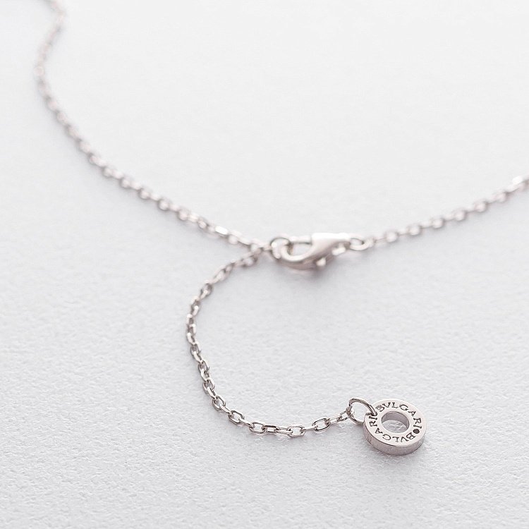 Серебряное колье с фианитом 18825 от ювелирного магазина Оникс - 2