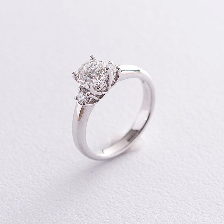 Кольцо в платине с бриллиантами кб0314lg от ювелирного магазина Оникс