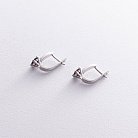 Срібні сережки з піропами GS-02-017-41 от ювелирного магазина Оникс - 1