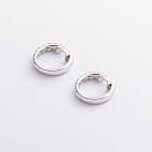 Золоті сережки - кільця з діамантами сб0656ri от ювелирного магазина Оникс - 1