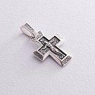 Православний срібний хрест "Розп'яття. Спаси та Збережи" 133004 от ювелирного магазина Оникс - 3