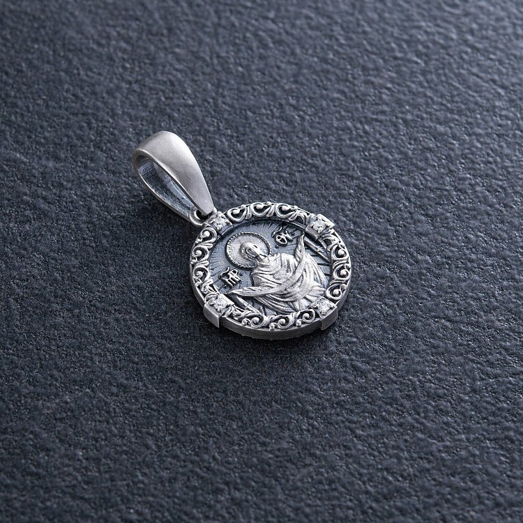 Срібна ладанка "Ікона Божої Матері. Спаси і Збережи" лду-1 від ювелірного магазину Онікс