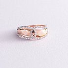 Золотое кольцо с фианитами к04866 от ювелирного магазина Оникс