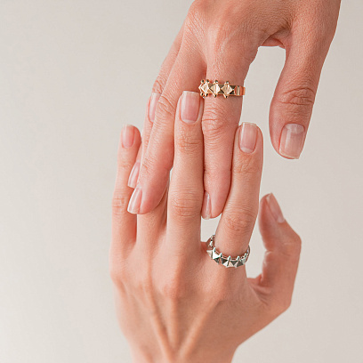 Кольцо в желтом золоте к08275 №4