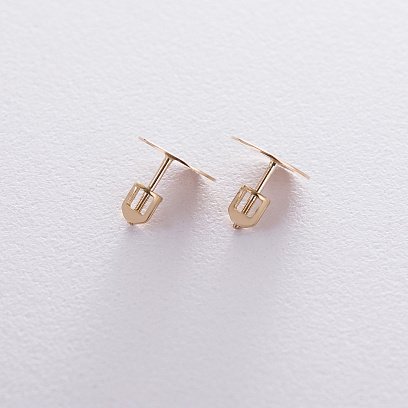 Золоті сережки - пусети "Кружечки" с06491 №5