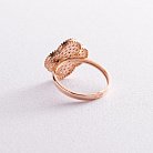Золотое кольцо "Клевер" (фианиты) к05268 от ювелирного магазина Оникс - 2