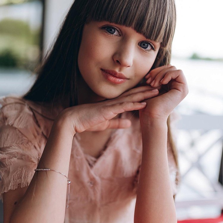 Кульковий браслет з білого золота б04307 від ювелірного магазину Онікс - 10