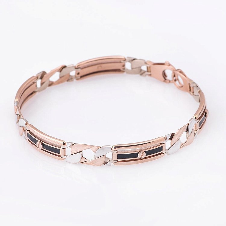 Золотий чоловічий браслет (емаль) б01151 від ювелірного магазину Онікс