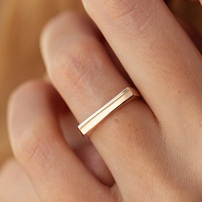 Каблучка в червоному золоті (можливе гравіювання) к07590 №4