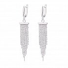 Срібні сережки без каміння 122241 от ювелирного магазина Оникс