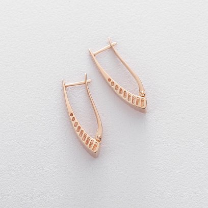 Золотые серьги с04273 №2