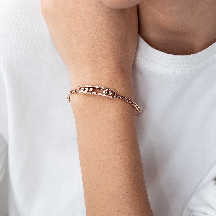 Золотой браслет с фианитами б03680 от ювелирного магазина Оникс - 1