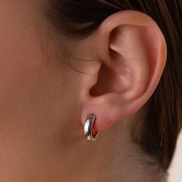 Золоті сережки-кільця без каменів с05029 від ювелірного магазину Онікс - 10