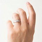 Золотое помолвочное кольцо с фианитом к05690 от ювелирного магазина Оникс - 5