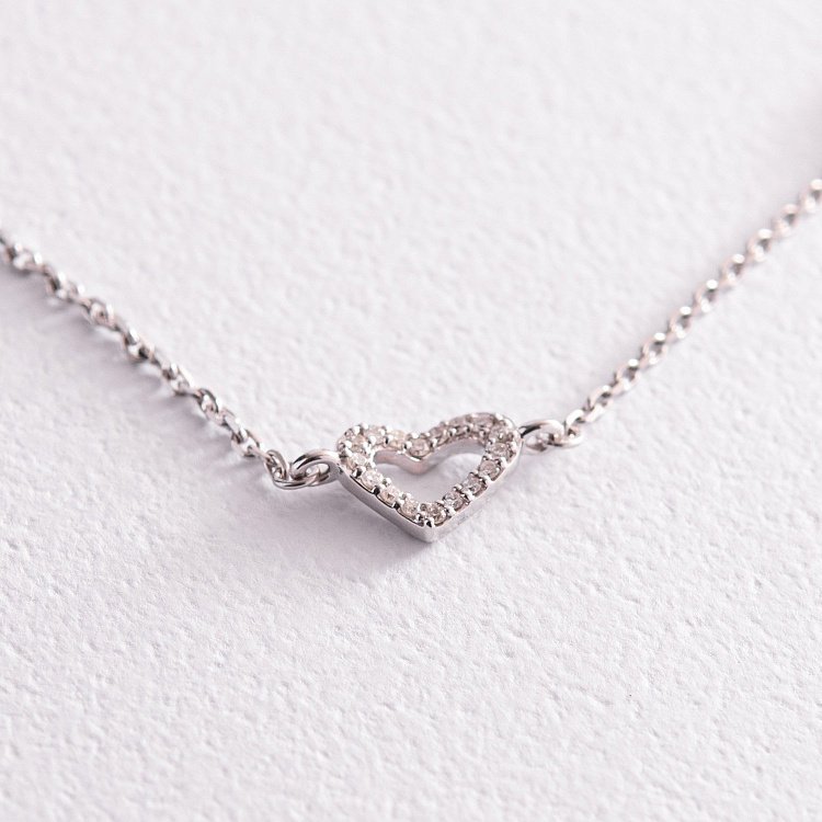 Золотой браслет "Сердечко" с бриллиантами бб0030z от ювелирного магазина Оникс - 2