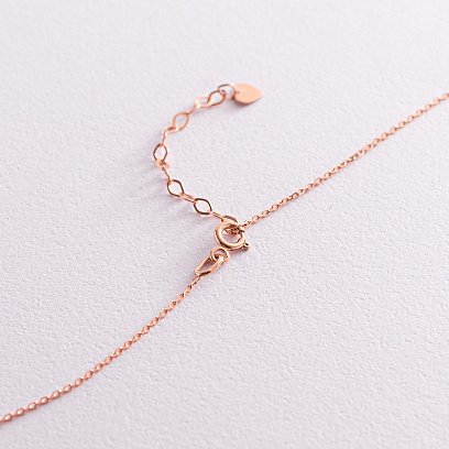 Золоте кольє - краватка з фіанітами кол02096 №6