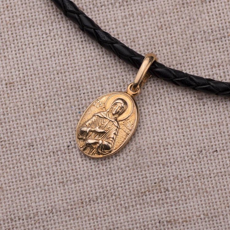 Срібна ладанка з позолотою 131809 від ювелірного магазину Онікс