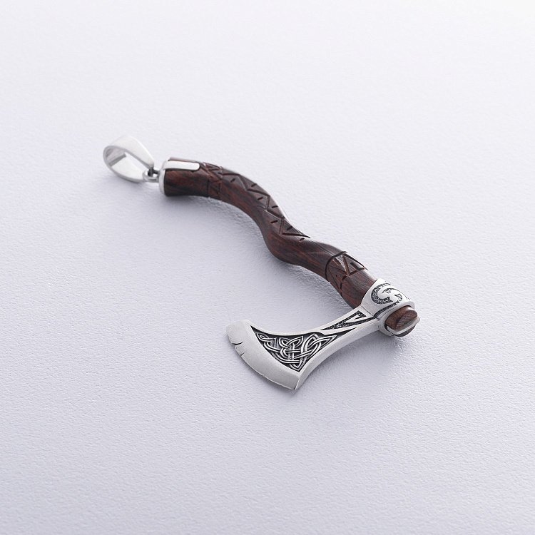 Серебряный кулон "Топор" с деревом 7046топ от ювелирного магазина Оникс - 8