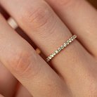 Кольцо в желтом золоте с дорожкой камней (бриллианты) кб0499ch от ювелирного магазина Оникс - 1
