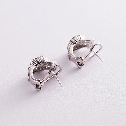 Золотые серьги с бриллиантами с664 №3