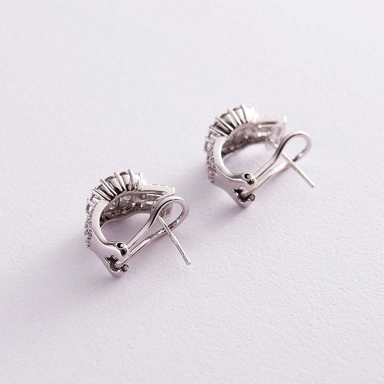 Золотые серьги с бриллиантами с664 от ювелирного магазина Оникс - 2