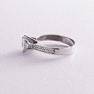 Золотое помолвочное кольцо с фианитами к04738 от ювелирного магазина Оникс - 2