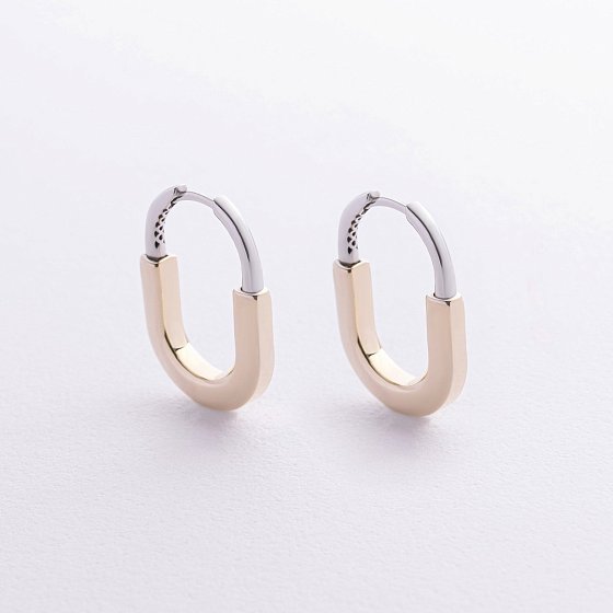 Сережки "Camilla" (жовте, біле золото) с08866