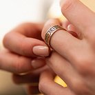 Золотое обручальное кольцо "Вышиванка" с чернением 28642400 от ювелирного магазина Оникс - 9