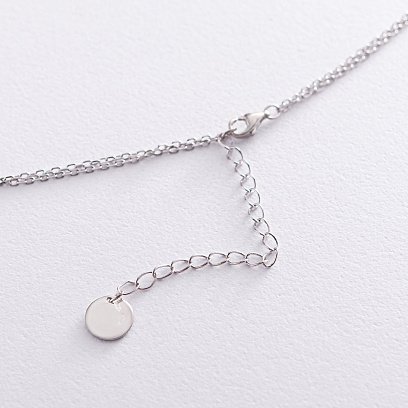 Подвійне срібне кольє "Зірочки" 181035 №6