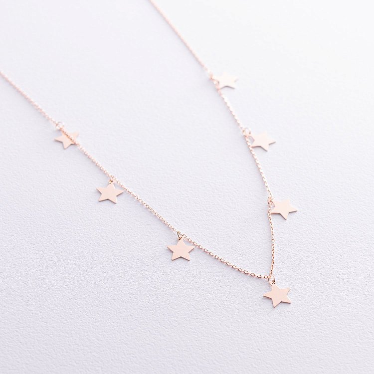 Кольє "Зірочки" в червоному золоті кол01715 від ювелірного магазину Онікс - 4