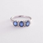 Золотое кольцо с синими сапфирами и бриллиантами R4493S от ювелирного магазина Оникс