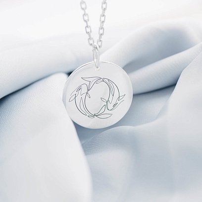 Срібний кулон "Стихія води" 133090ст