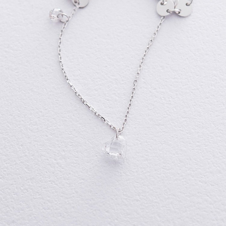 Подвійний золотий браслет Монетки з фіанітами б04290 від ювелірного магазину Онікс - 2